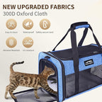 TSA Pet Carrier Airline Approved for Small Cats and Puppy, Cat Carrier Soft Fits Pets Up to 15 lbs, Dogs Carrier Bag with Litter Box Foldable, Ideal for Travel, Car Rides, and Vet Visits