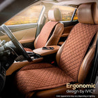 IVICY Faux Suede Front Car Seat Cover – Durable, Non-Slip Seat Protector for Cars – 1 Unit, Brown