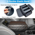 Center Console Cover for Jeep Wrangler JL 2018-2026 & Gladiator JT 2020-2026 1.2in Thickness Armrest Cover Leather Arm Rest Lid Protector Cushion Pad with Stroage Pockets Interior Accessories (Orange)
