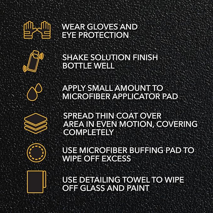 Solution Finish - Black Plastic & Vinyl Trim Restorer - Use for Car and Truck Detailing, No Wet Look, Instantly Revives Color to Trim, Bumpers, Mud Flaps, Etc., Black (1 oz)