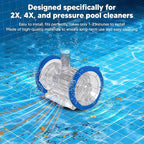 Funmit 896584000-143 Blue Front Tire Kit with Super Hump Replacement for Haywood Poolvergnuegen Select Pool Cleaners and Perfectly Compatible with Hayward Phoenix Cleaners (Pack of 4)