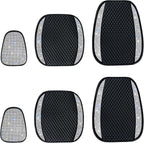 Bling Crystal Rhinestones Car Front Seat Covers for Womens Shining Diamond Seat Protectors, Anti-Slip Bottom Seat Cushion Covers for Auto Universal Fit Interior Accessories White 2Seats