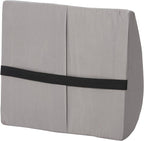 DMI Lumbar Support Pillow for Chair to Assist with Back Support with Removable Washable Cover to Ease Lower Back Pain and Discomfort While Improving Posture, 14 x 13 x 5, Contoured Foam, Premium,Gray