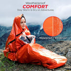 Emergency Sleeping Bag for Survival Gear and Supplies Life Bivy Sack Waterproof Mylar Emergency Blankets for Survival Kit Car Camping Gear Hiking Tac Bivvy Go Bags Supplies Sleep Sacks Shelter