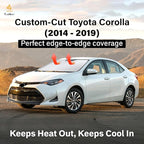 EcoNour Windshield Sunshade for Toyota Corolla 2014-2017 2018 2019 L, LE (Eco/Plus), S, SE, XLE, XSE Sun Visor for Front Windshield & Window Sun Shade Cover, UV Heat Protector, Car Accessories