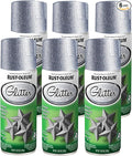 Rust-Oleum 301814-6PK Specialty Glitter Spray Paint, 10.25 Oz, Silver, 6 Pack