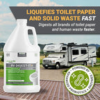 Unique RV Digest-It+, Extra-Strength RV Toilet Treatment - Liquifies Waste and Toilet Paper - Odor Eliminator (128 oz)