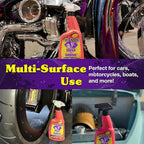 Wizards Mist-N-Shine Detail Spray and Power Clean Wheel and Tire Cleaner - ulti-Purpose High Gloss Finish Waterless Quick Detailer Spray for Glass, Chrome, Paint and Plastics - Non Caustic and No Acid