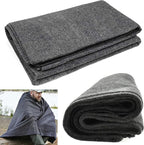 1 Wool Blanket Outdoor Cover Military Camping Survival Warm 51"x80" 2lbs Large Outdoors Camping Stadium Blanket Picnics Travel Moving Survival Kit Camp Sleeping Outdoor Furniture Blanket Car Home