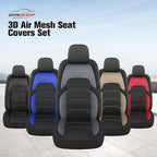 CAROMOP 3D Air Mesh Car Seat Covers 2 Front Seats,Breathable and Durable Seat Covers for Cars,Universal Fit for SUV,Vans,sedans, Trucks, Automotive Interior Covers(Black/Grey)