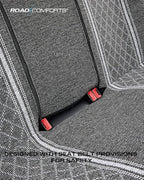 Road Comforts Baja Bench Seat Covers Grey Diamond Rear Blanket Seat Covers - Jacquard Fabric, Airbag Compatible, Universal Fits Car, Truck, SUV, and Vans