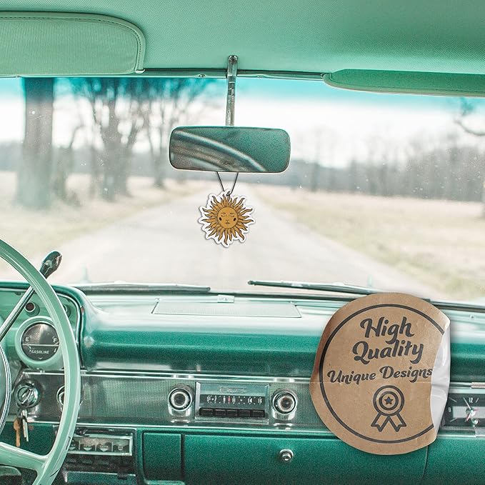 Sun Car Air Freshener 3 Pack Scented with Essential Oils (3 Pack)