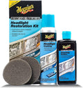 Meguiar's Two Step Car Headlight Restoration Kit, Headlight Cleaner Restores Clear Car Plastic and Protects from Re-Oxidation, Includes Coating and Cleaning Solution - 4 Count (1 Pack)