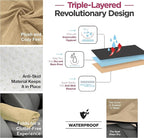 lebogner Waterproof Sweating Car Seat Cover for Post Gym Workout, Running, Swimming, Beach and Hiking, Universal Fit Anti-Slip Bucket Seat Protector for Cars, SUVs and Trucks, Machine Washable, Beige