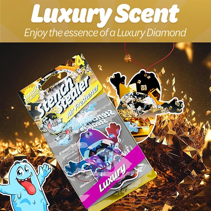 Car Air Fresheners- Long Lasting Scent, Odor Eliminator, Home Essentials, Fresh Fragrance- 96 Pack- Luxury