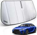 MZS Windshield Sun Shade Compatible with IS300 IS350 IS500 2021-2026, Foldable Car Front Window Sunshade with Storage Pouch, Sun Visor Shield for Interior Protector