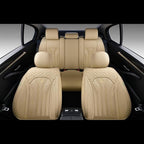 FLORICH Rear Seat Covers Leather Car Seat Covers Waterproof Back Seat Cover Automotive Seat Covers Universal Seat Cushion Protector for Most Cars Trucks SUV-Beige
