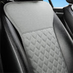 West Llama Linen Car Seat Covers-Breathable & Soft-Front Car Seat Protector Universal Fit 90% Cars,SUVs,Trucks,Diamond Pattern-1Pair,Gray