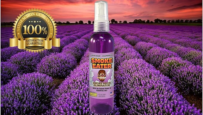 Smoke Eater Odor Eliminator Spray, Lavender, 4 oz — Tea Tree Oil Breaks Down Smoke at the Molecular Level