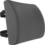 FORTEM Lumbar Support Pillow for Office Chair, Lumbar Support Pillow for Car, Back Rest for Gaming, Memory Foam Pillow, Desk Chair Cushion, Breathable & Washable Cover, Adjustable Straps