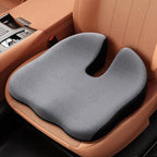 Benazcap Car Seat Cushion - Memory Foam Car Seat Pad - Sciatica & Lower Back Pain Relief - Car Seat Cushions for Driving - Road Trip Essentials for Drivers-Grey
