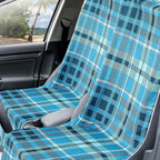 2 Pack Car Seat Towel Covers with Storage Bag 63 x 32 Inch Athletic Running Towel Seat Sweat Washable Non Slip Cover Gift for Car Outdoor Sport Activities (Blue Plaid)