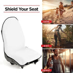 lebogner Waterproof Sweating Car Seat Cover for Post Gym Workout, Running, Swimming, Beach and Hiking, Universal Fit Anti-Slip Bucket Seat Protector for Cars, SUVs and Trucks, Machine Washable, White