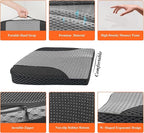 kingphenix Premium Car Seat Cushion, Memory Foam Driver Seat Cushion to Improve Driving View- Coccyx & Lower Back Pain Relief - Seat Cushion for Car, Truck, Office Chair (4D Mesh Gray & Black)
