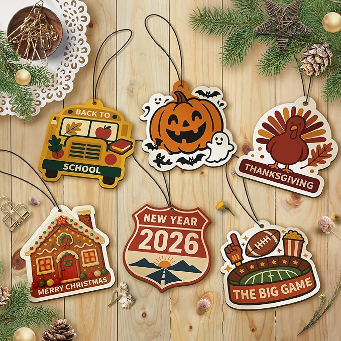 Cute Car Air Freshener, Scented Car Hanging Ornament&Superbowl Decoration,Football Game Day Decor,Gift Set for Exchange