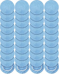 Tallew 40 Pcs 9 to 10 Inches Buffer Pads Bulk Car Polisher Bonnets Orbital Buffer Bonnets Microfiber Polishing Pad Car Wax Cover for Cleaning and Polishing (Light Blue)