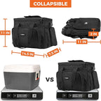 OPUX Soft Cooler Bag, Insulated Collapsible Lunch Cooler Tote for Men Work Camping Beach Travel, Portable Soft Sided Leakproof Waterproof Large Lunch Bag Box with Shoulder Strap 30 Cans, Black