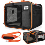 20 x 14 x 14 inches Expandable pet Carrier for 1 Large cat Under 25 lbs,2 Medium Cats 20 lbs+,cat Crate/Bag for Short Trip/Long Distance car Travel