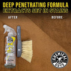 Chemical Guys SPI_191_16B Carpet & Upholstery Stain & Spot Remover Bundle - (1) 16 fl oz Lightning Fast Stain Extractor & (1) Nifty Detailing Brush, (Cars, Trucks, SUVs, RVs, Home, Interior, Pets)