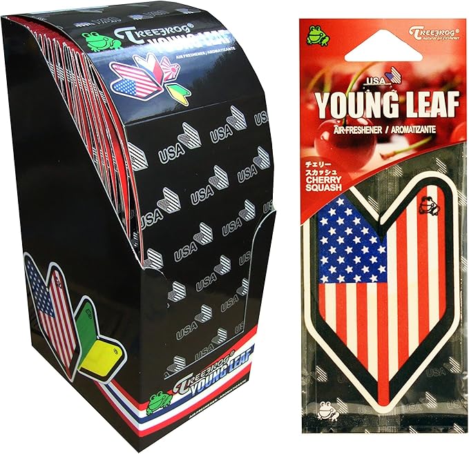 YLCS43 Japan Tree Frog Cherry Squash Scents JDM Hanging Air Freshener, 1 Box, 24 Piece