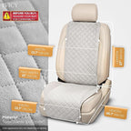 IVICY Faux Suede Front Car Seat Cover – Durable, Non-Slip Seat Protector for Cars – 1 Unit, Light Gray