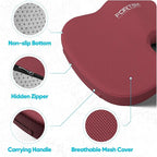 FORTEM Seat Cushion, Office Chair Cushion, Lumbar Support Pillow for Office Chair, Memory Foam Sciatica Coccyx Tailbone Pressure Pain Relief, Car Sitting Pad, Washable Non Slip, XL