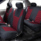 TLH Car Seat Covers Premium 3D Air Mesh Automotive Seat Covers Full Set Burgundy Seat Covers Airbag Compatible and Split Rear Car Seat Cover Universal Fit Interior Accessories for Cars Trucks and SUV