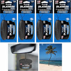 4 Pc Paradise Platinum Air Freshener Hanging Aroma Fragrance Scent Bimini Breeze