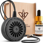 Handmade Wood Car Air Freshener — Best Wheels Designed Refillable Essential Oil Diffuser — Long Lasting diAquatoria Fragrance Oil 10 ml — Car Accessories Gift Box