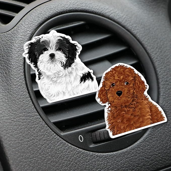 WIRESTER Fresh Scented Car Air Freshener Vent Clip, Decorative Accessories, Interior Decoration for Cars - Dog, Cat, Animal