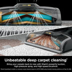 Shark CarpetXpert HairPro | Upright Carpet, Area Rug & Upholstery Cleaner | StainStriker Handheld Tough Stain Remover & Onboard Self Clean | Pet Hair Pickup & Odor Removal | 5 Tools | Navy | EX304