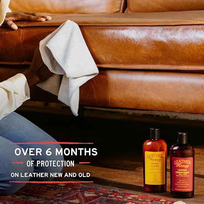 Leather Honey Leather Conditioner, Since 1968. for All Leather Items Including Auto, Furniture, Shoes, Purses and Tack. Non-Toxic and Made in the USA / 8 Fl Oz (Pack of 1)