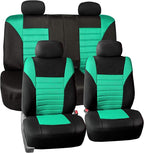 TLH Car Seat Covers Premium 3D Air Mesh Automotive Seat Covers Full Set Mint Seat Covers Airbag Compatible and Split Rear Car Seat Cover Universal Fit Interior Accessories for Cars Trucks and SUV