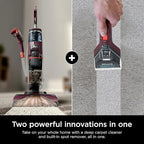 Shark EX150 CarpetXpert, Upright Carpet, Area Rug & Upholstery Cleaner for Pets, Built-in Spot & Stain Eliminator, Deep Cleaning & Dirt & Grime Removal, Carpet Shampooer, Magenta (Renewed)