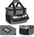 Trunab Insulated Medical Bag with Adjustable Dividers, Medicine Supplies Water-Resistant Bag for Home, Travel, Camping, Empty Bag - Patented Design,Grey