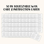 Reed Vent Car Oil Diffuser Care Instruction Card | 50 pk 2x3.5” Freshie Wood Top Car Freshie Insert Package for Selling to DIY Customers