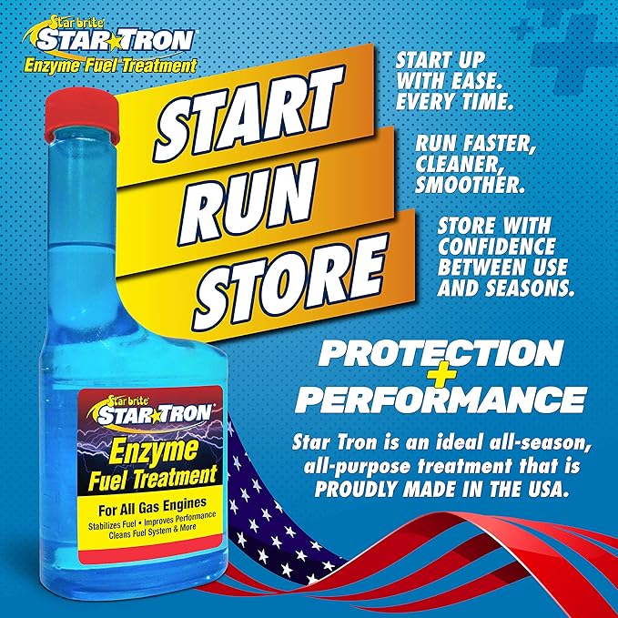 STAR BRITE Star Tron Enzyme Fuel Treatment SEF Gasoline Formula - 1 oz. Treats 6 Gallons - 8 OZ (14308SS)(FFP Certified) (Pack of 4)