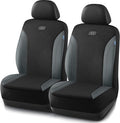 Skechers Car Seat Covers, Work Leather Seat Covers 5-Times Stronger Built-in Webbing, Oxford Fabric Front Seat Covers, Airbag Compatible, Automotive Comfort for Cars, Trucks, SUVs,Grey