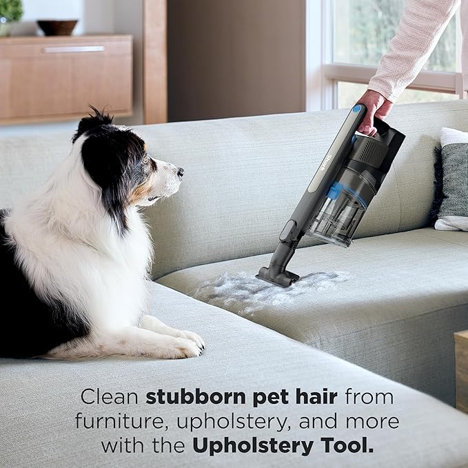 Shark PowerPro Reveal Plus Cordless Vacuum, FloorDetect & Dirt-Reveal Technology, HEPA Filter, Carpet & Hard Floor, Rechargeable, Charcoal, IZ376H