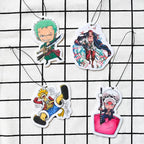 Pounchi Cool Anime Car Air Freshener Cards (4 Pack Refreshing Ice Scent) Anime Accessories for Car Interior Hanging Gift Rearview Pendant Supplies